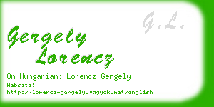 gergely lorencz business card
